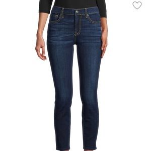 7 For All Mankind midrise ankle dark wash skinny jeans size womens 29